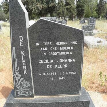 KLERK Cecilia Johanna, de 1892-1983
