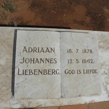 LIEBENBERG Adriaan Johannes 1878-1962
