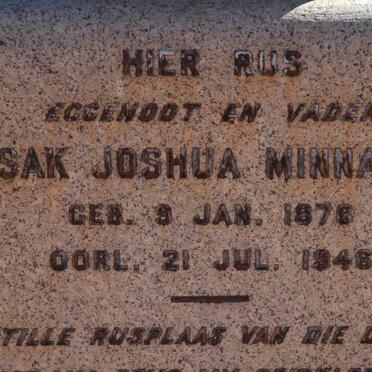 MINNAAR Isak Joshua 1876-1946