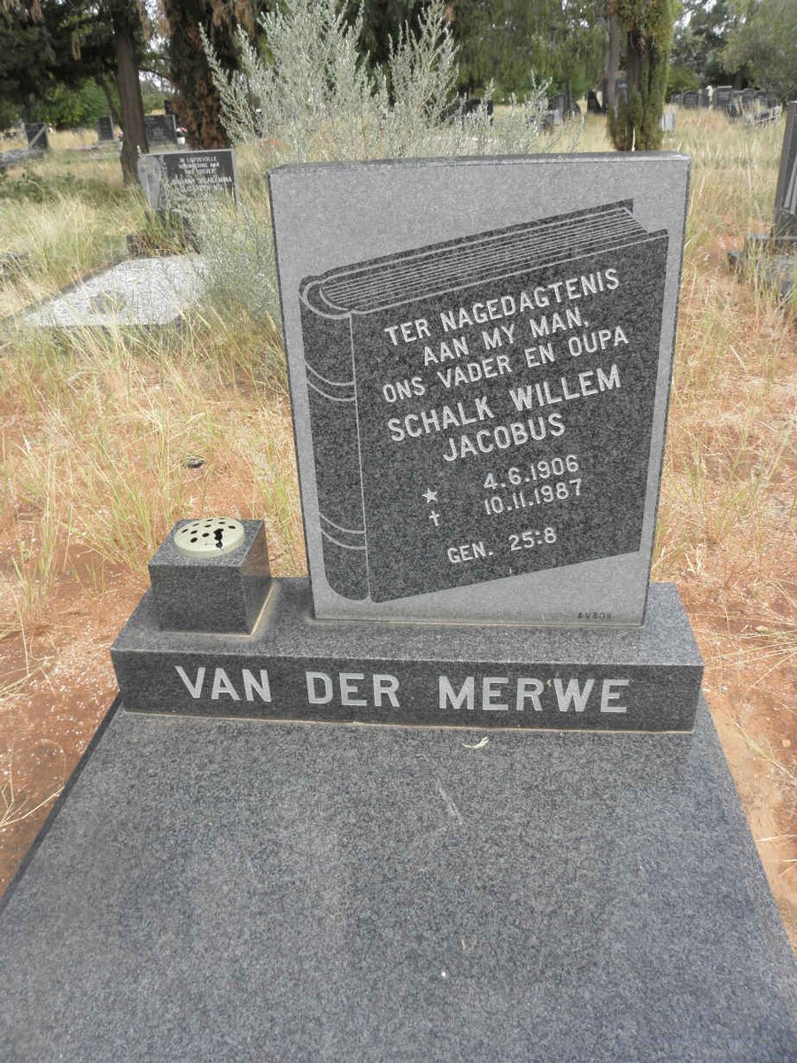 MERWE Schalk Willem Jacobus, van der 1906-1987