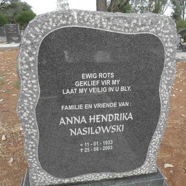 NASILOWSKI Anna Hendrika 1933-2003