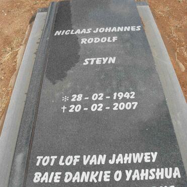 STEYN Niclaas Johannes Rodolf 1942-2007