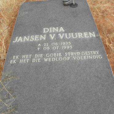 VUUREN Dina, Jansen van 1935-1995