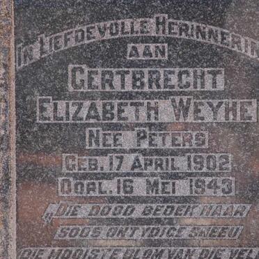 WEYHE Gerbrecht Elizabeth nee PETERS 1902-1943