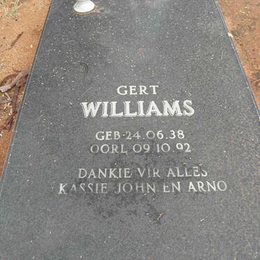 WILLIAMS Gert 1938-1992