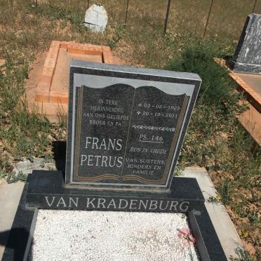 KRADENBURG Frans Petrus, van 1923-2011