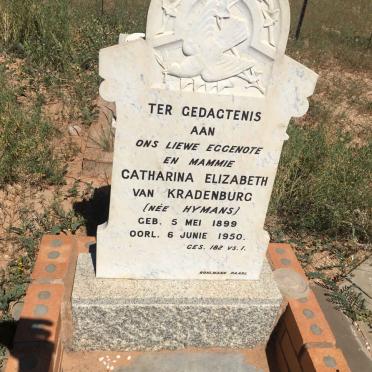 KRADENBURG Catharina Elizabeth, van nee HYMANS 1899-1950