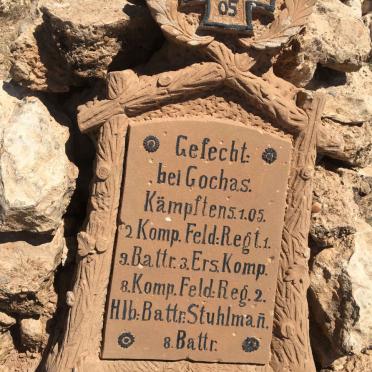 Namibia, HARDAP region, Mariental district, Haruchas, German Military memorial