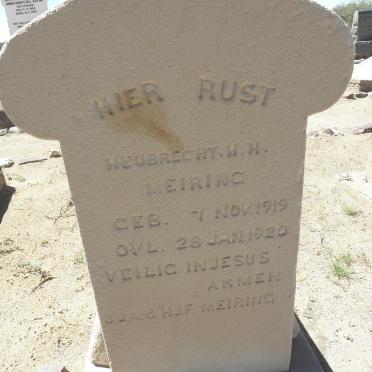 MEIRING Huibrecht H.H. 1919-1920