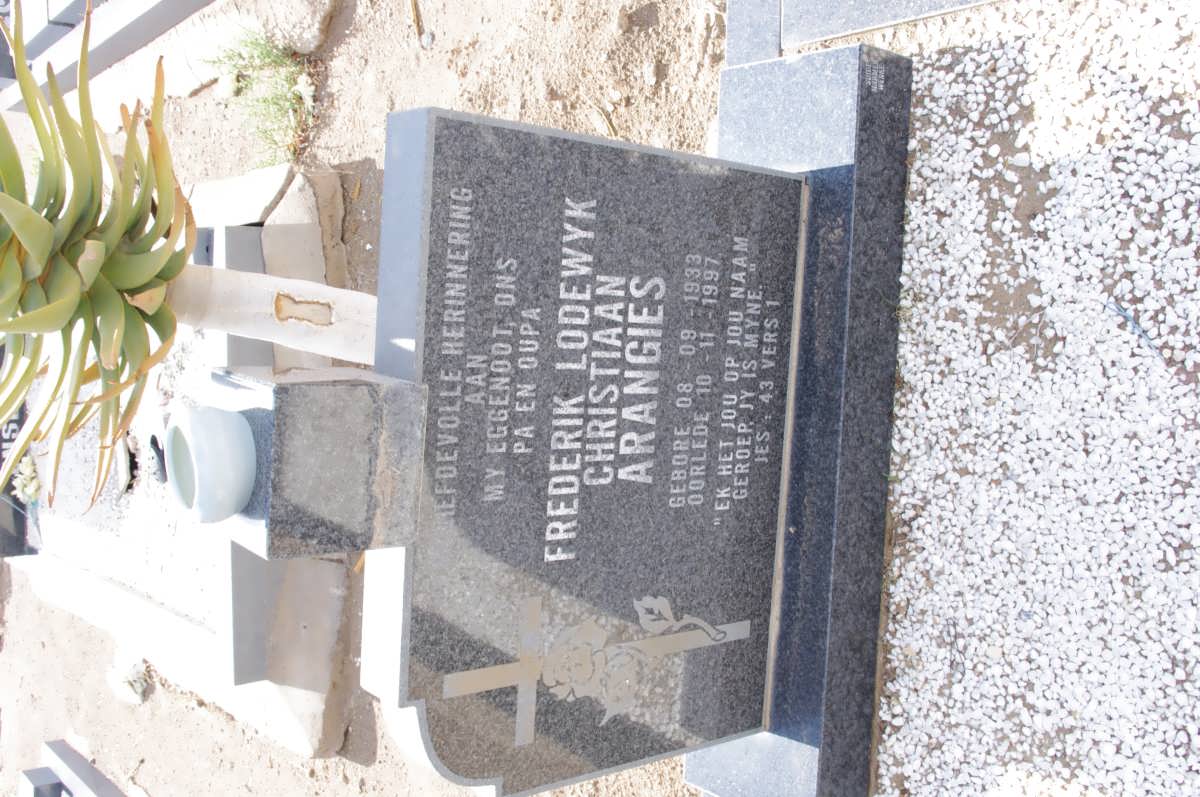 ARANGIES Frederik Lodewyk Christiaan 1933-1997