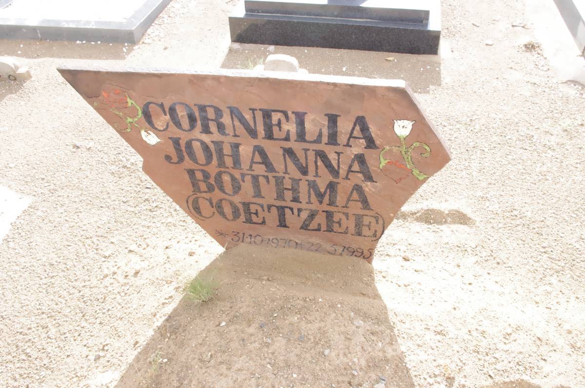 BOTHMA Cornelia Johanna nee COETZEE 1970-1995