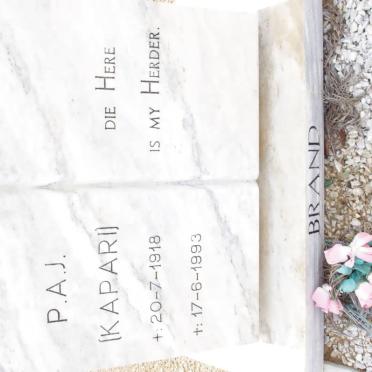 BRAND P.A.J. 1918-1993