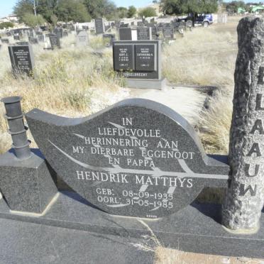 BLAAUW Hendrik Matthys 1935-1985