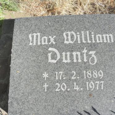 DUNTZ Max William 1889-1977