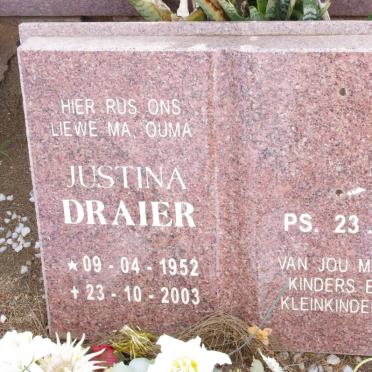 DRAIER Justina 1952-2003
