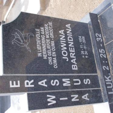 ERASMUS Johanna Barendina 1934-2006