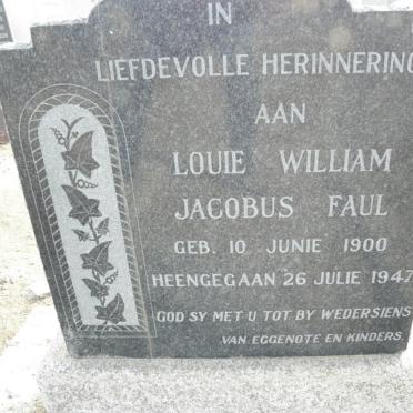 FAUL Louie William Jacobus 1900-1947