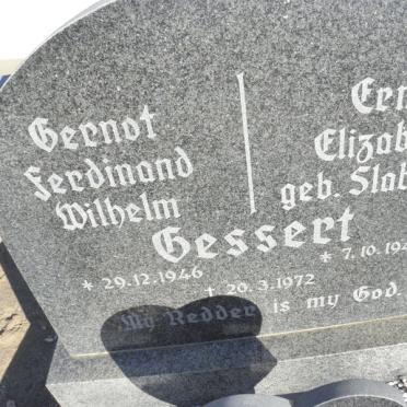 GESSERT Gernot Ferdinand Wilhelm 1946-1972 &amp; Erna Elizabeth SLABBERT 1949-1972