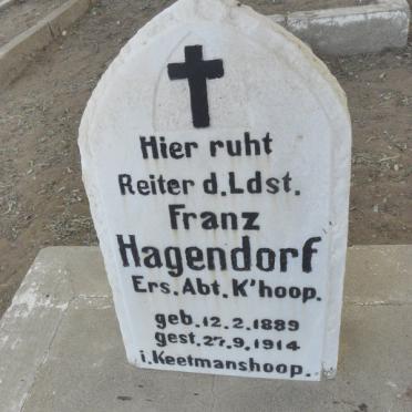 HAGENDORF Franz 1889-1914