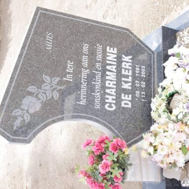 KLERK Charmaine, de 1981-2003