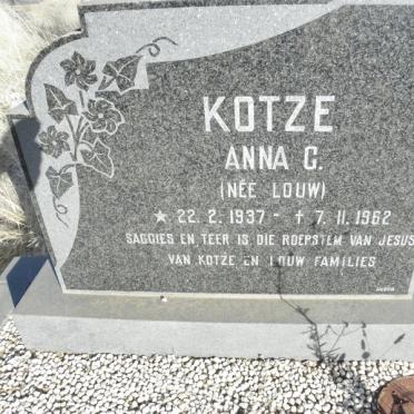KOTZE Anna C. nee LOUW 1937-1962