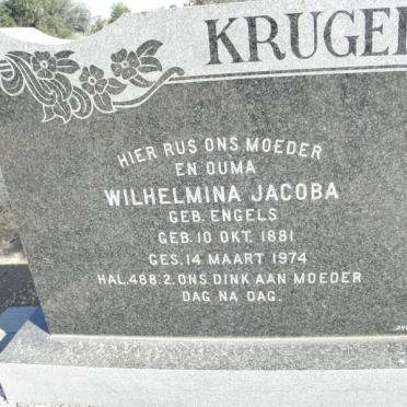KRUGER Wilhelmina Jacoba nee ENGELS 1881-1974