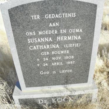 KOCK Susanna Hermina Catharina, de nee BOUWER 1908-1987