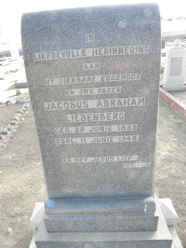 LIEBENBERG Jacobus Abraham 1885-1948