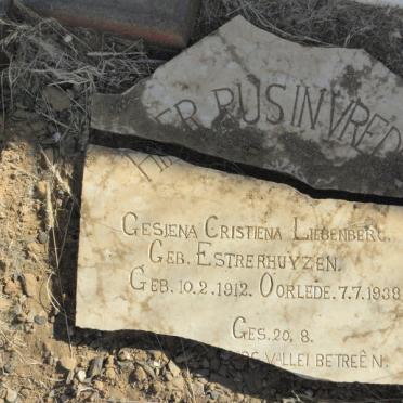 LIEBENBERG Gesiena Cristiena nee ESTRERHUYZEN 1912-1938