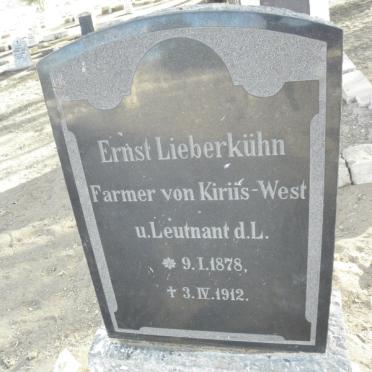 LIEBERKÜHN Ernst 1878-1912