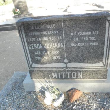 MITTON Gerda Johanna 1922-1973