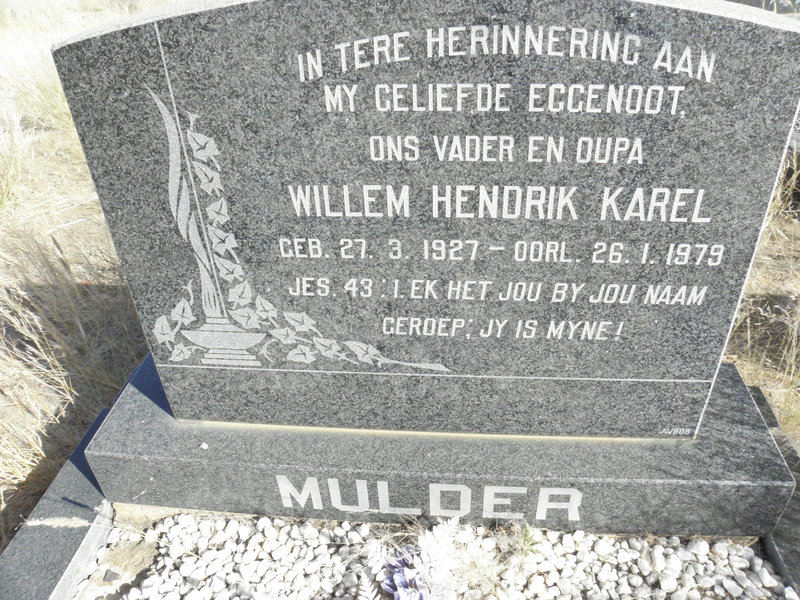 MULDER Willem Hendrik Karel 1927-1979