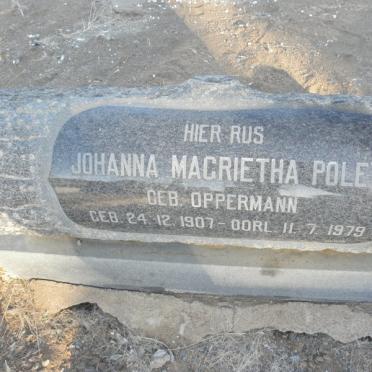 POLEY Johanna Magrietha nee OPPERMANN 1907-1979