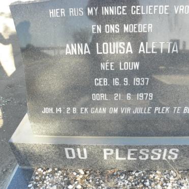 PLESSIS Anna Louisa Aletta, du nee LOUW 1937-1979