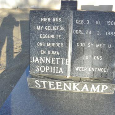 STEENKAMP Jannette Sophia 1908-1988