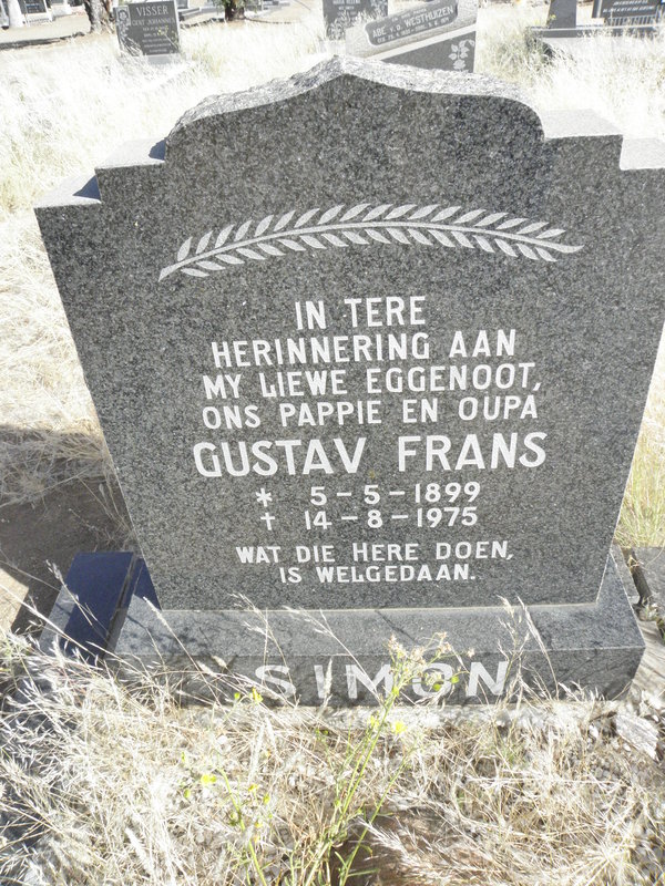 SIMON Gustav Frans 1899-1975