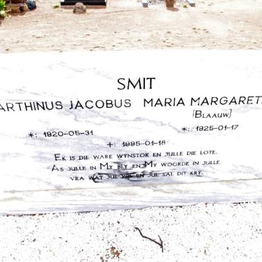 SMIT Marthinus Jacobus 1920-1995 &amp; Maria Margaretha BLAAUW 1925-1995