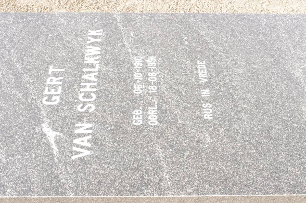 SCHALKWYK Gert, van 1910-1991