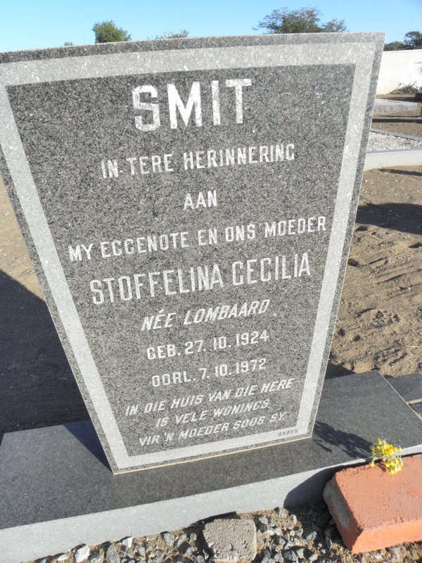 SMIT Stoffelina Cecilia nee LOMBAARD 1924-1972