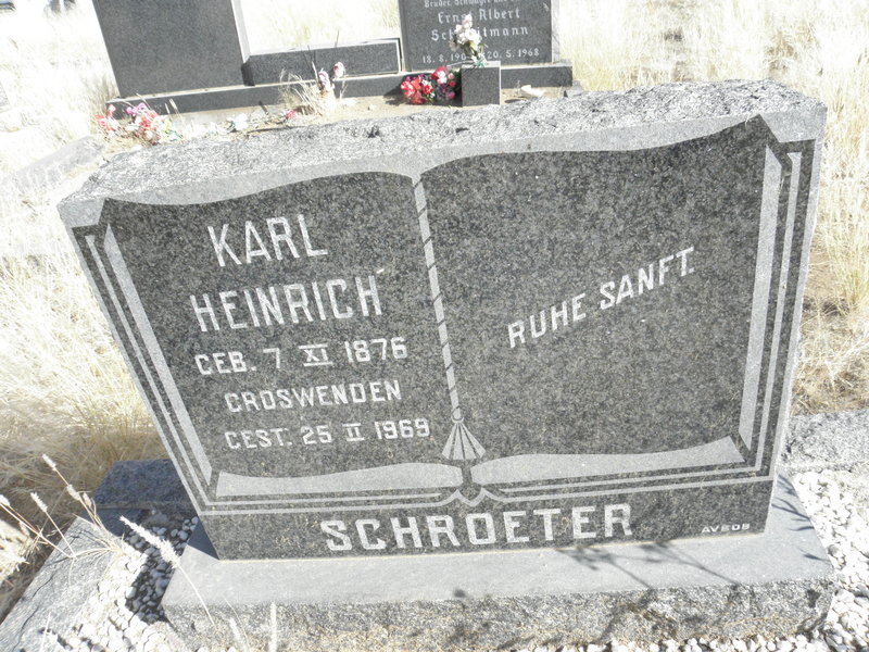SCHROETER Karl Heinrich 1876-1969