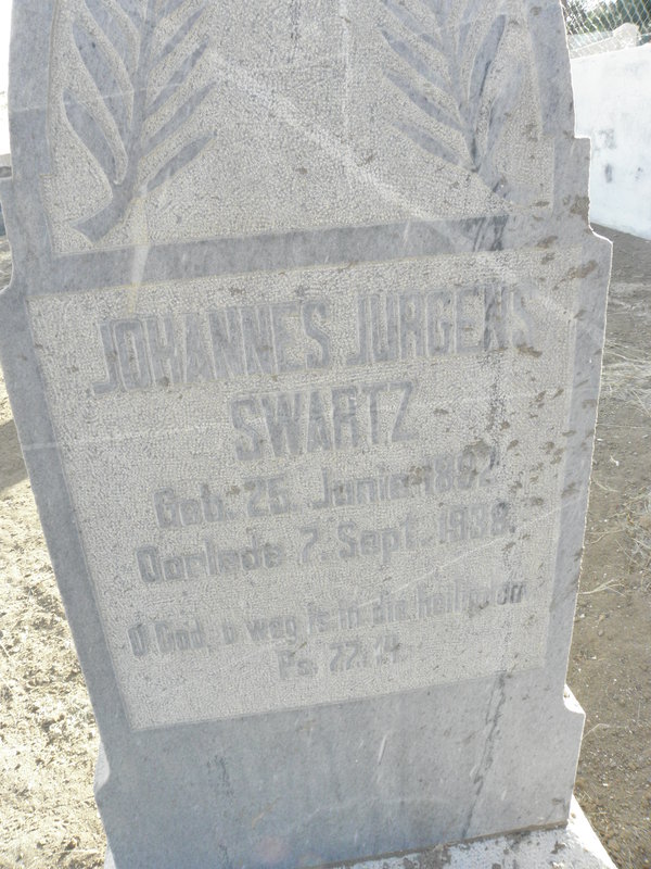 SWARTZ Johannes Jurgens 1882-1938