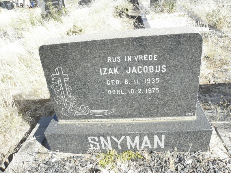 SNYMAN Izak Jacobus 1935-1975