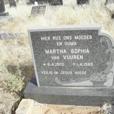 VUUREN Martha Sophia , van 1900-1985