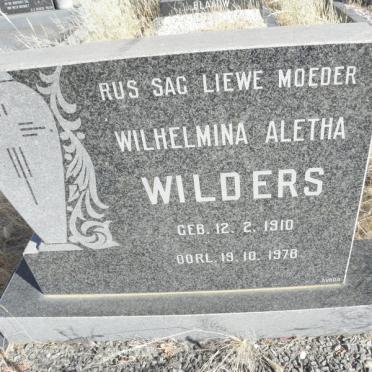 WILDERS Wilhelmina Aletha 1910-1978
