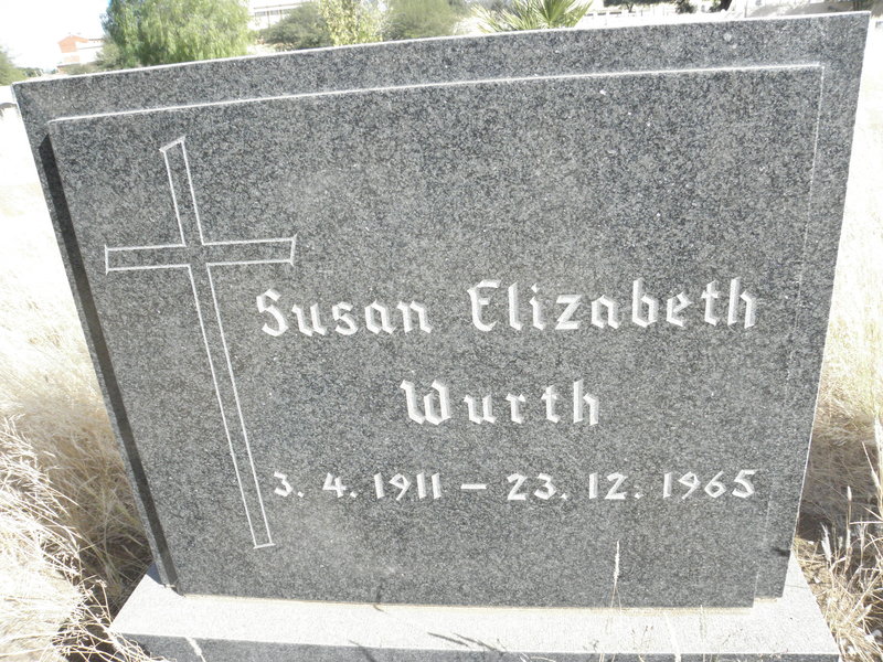 WURTH Susan Elizabeth 1911-1965