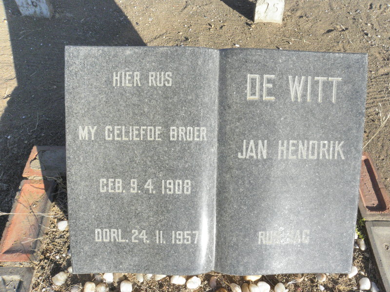 WITT Jan Hendrik, de 1908-1957