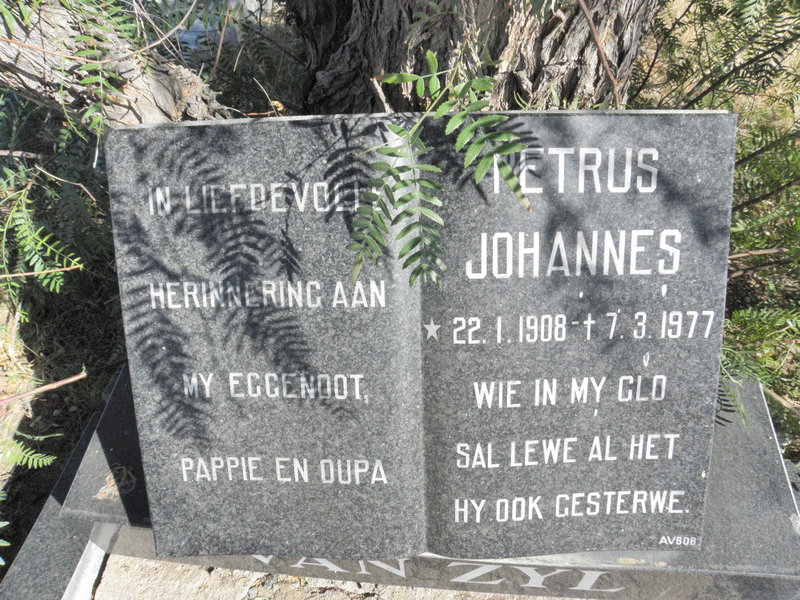 ZYL Petrus Johannes, van 1908-1977