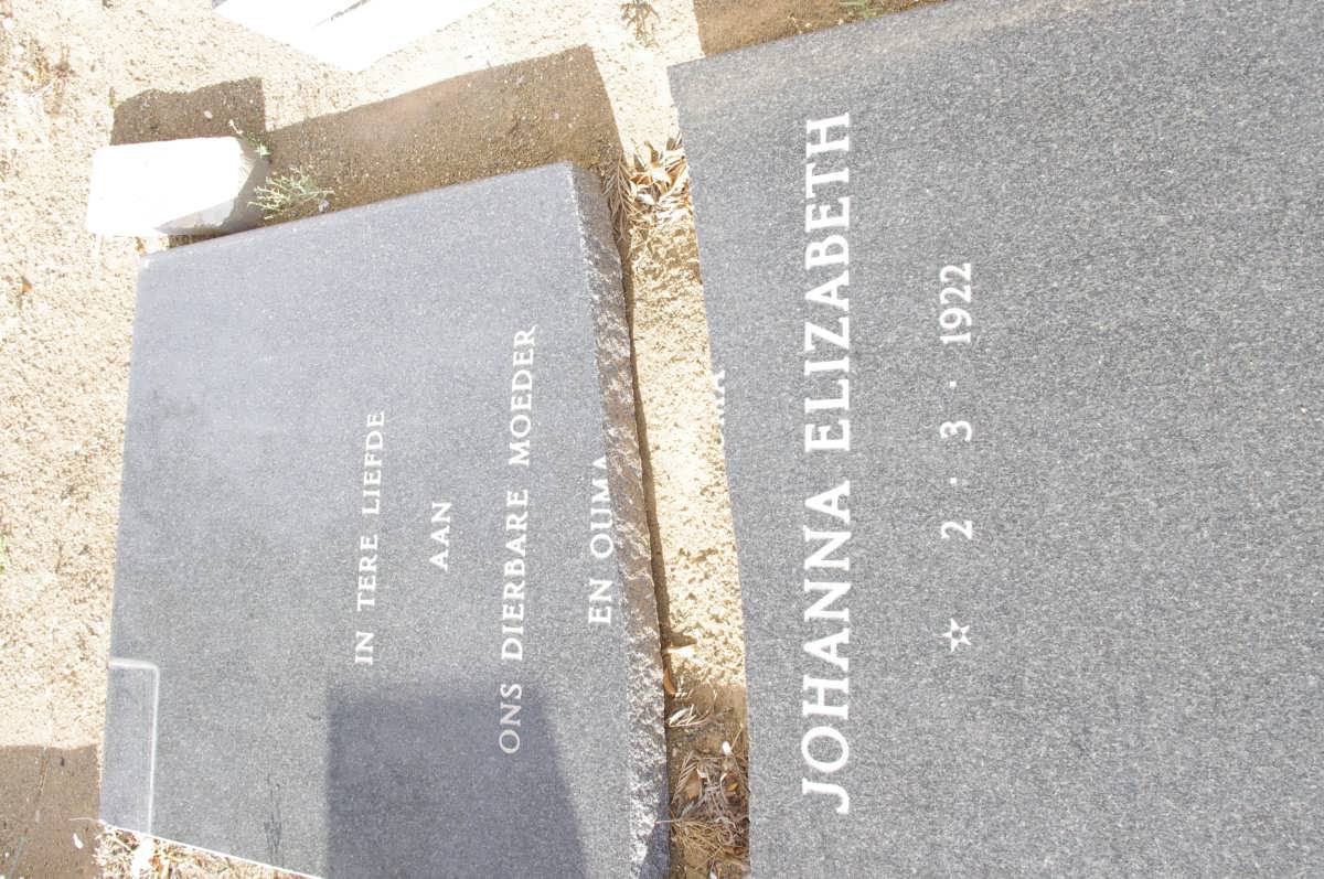 ? Johanna Elizabeth 1922-