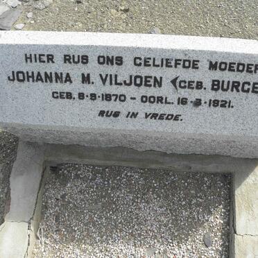 VILJOEN Johanna M. nee BURGER 1870-1921