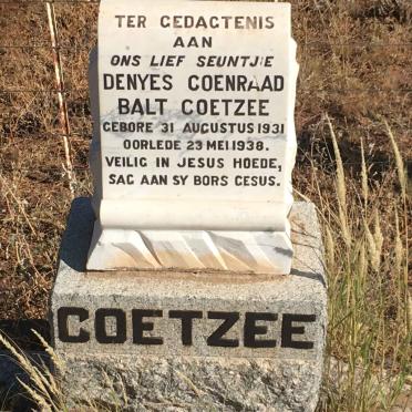 COETZEE Denyes Coenraad Balt 1931-1938